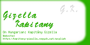 gizella kapitany business card